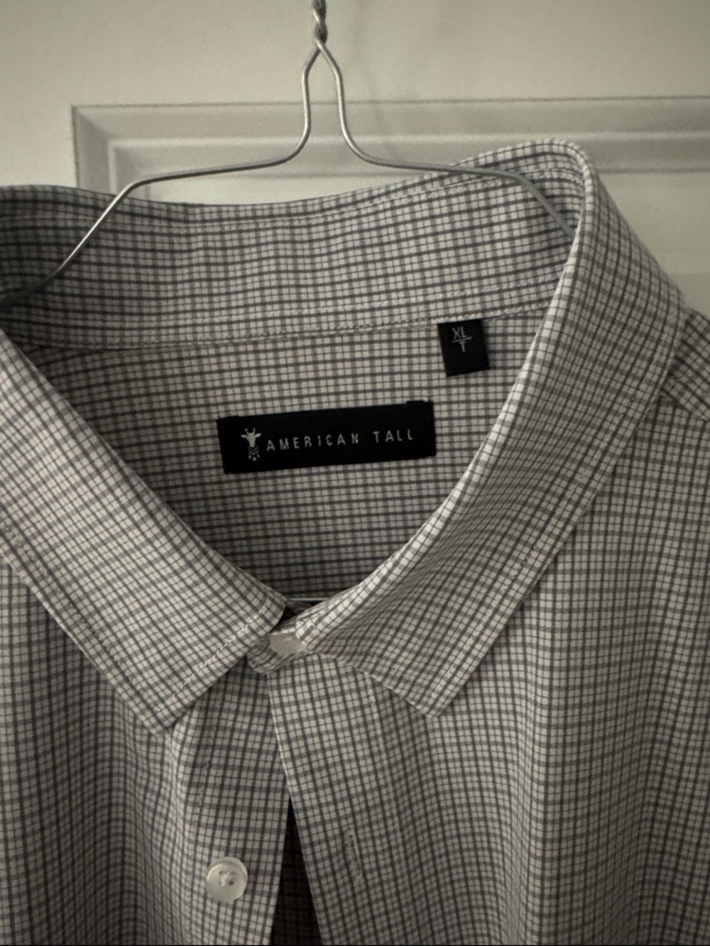 Gray Micro-Check Long-Sleeve Dress Shirt - Picture 2 of 3